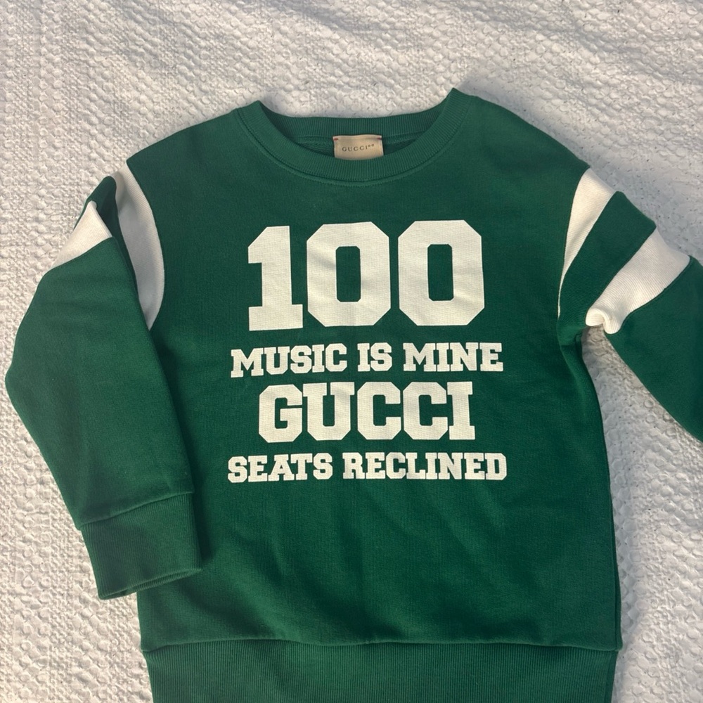 Gucci Kids Sweatshirt in Bold Green with White Accents